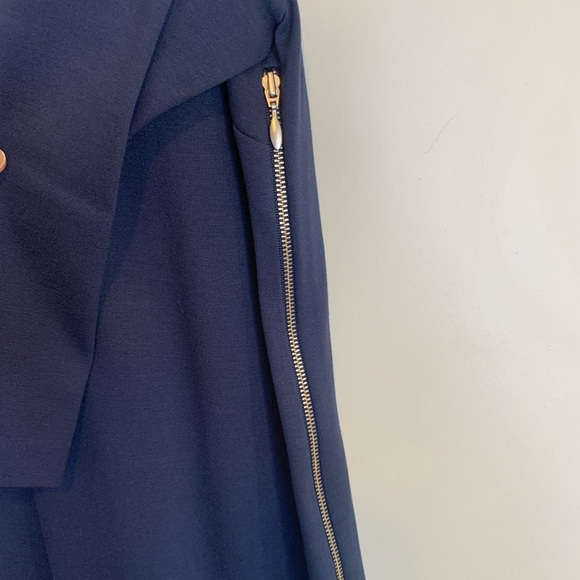 NWT Banana Republic two tone cream and dark blue dress career size 14 - Picture 4 of 11